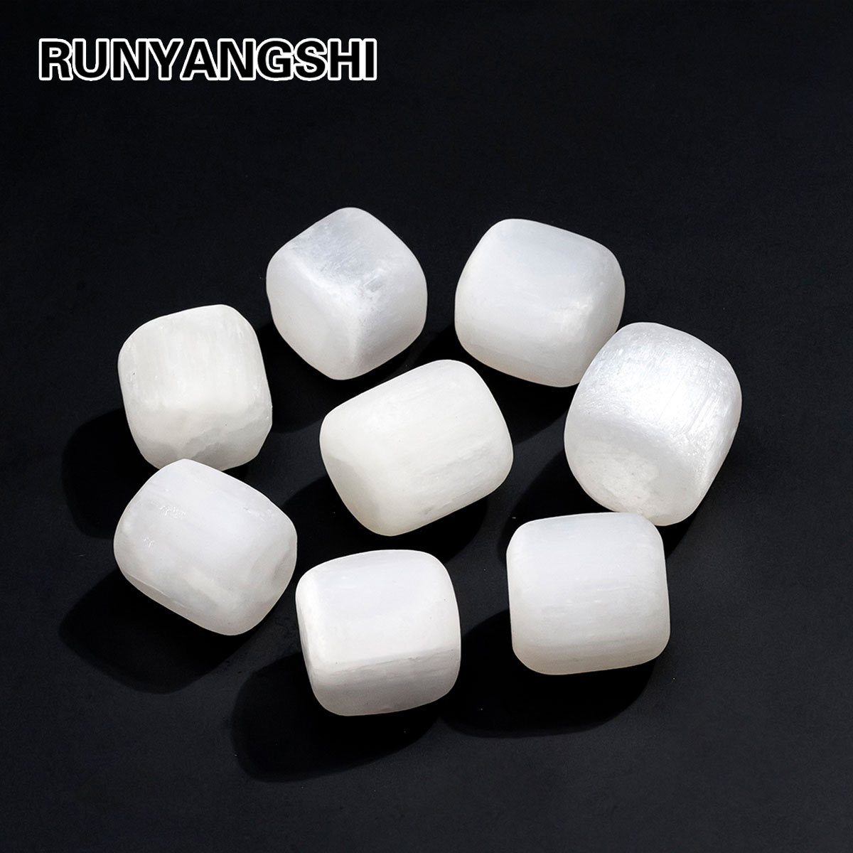 Aquarium Fish Guppy - 1pc Natural Selenite Rolling Stones Bulk