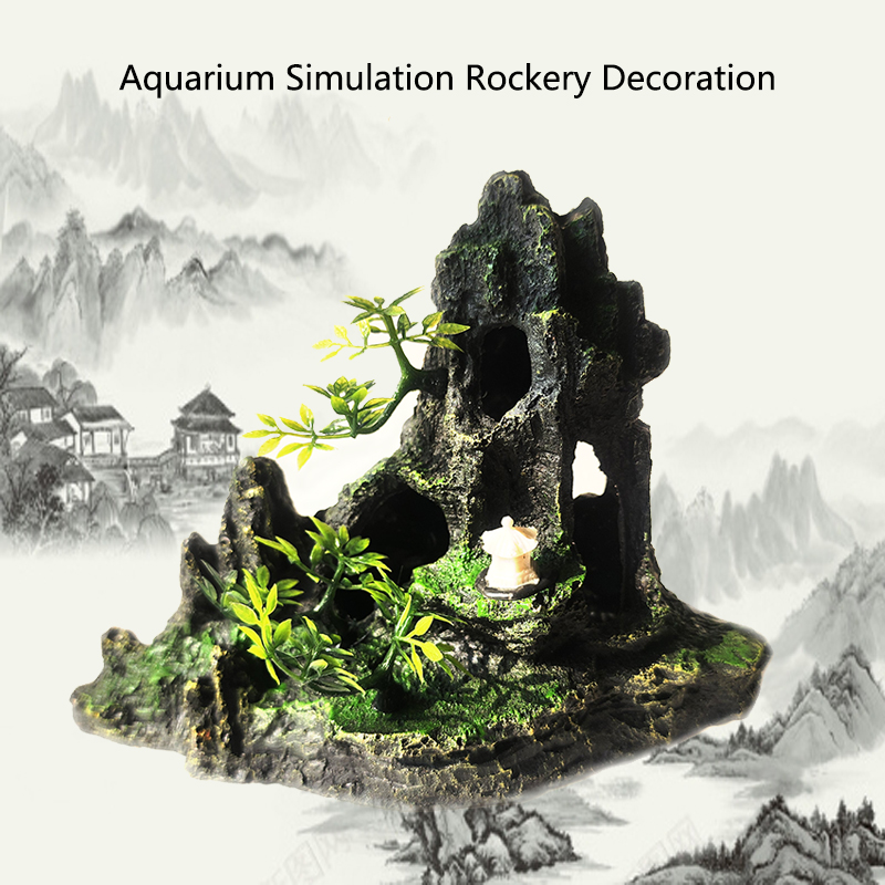 Resin Aquarium Rockery Mountai - огляд і ціна Aquarium Fish Hide