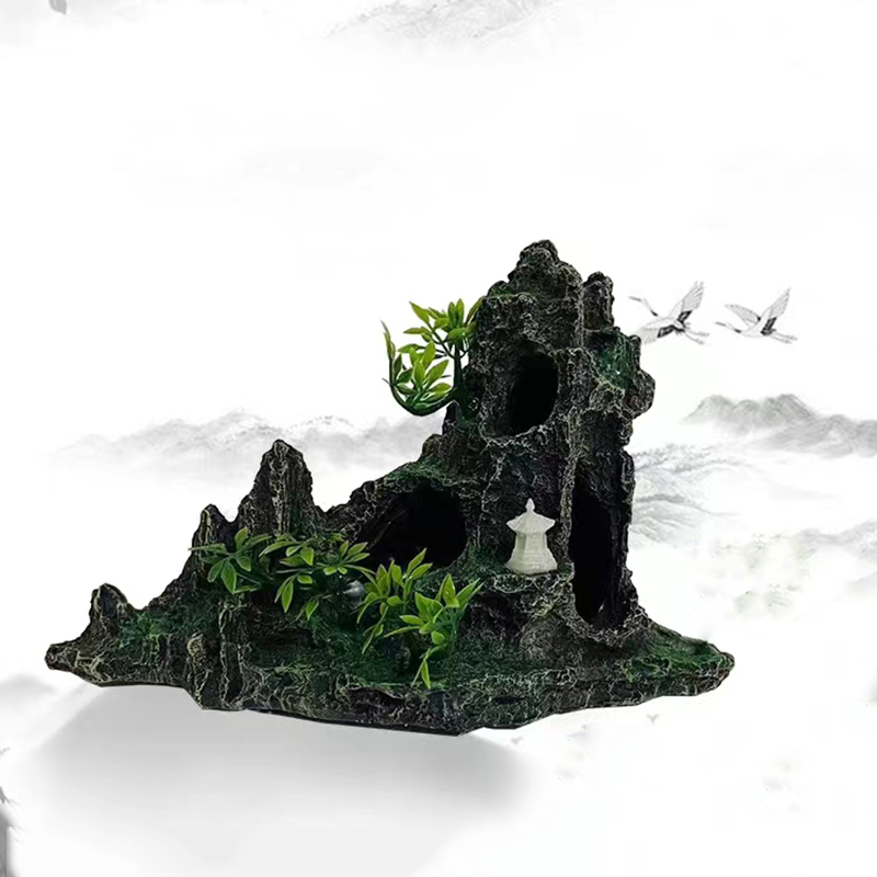 Resin Aquarium Rockery Mountai - огляд і ціна Aquarium Fish Hide