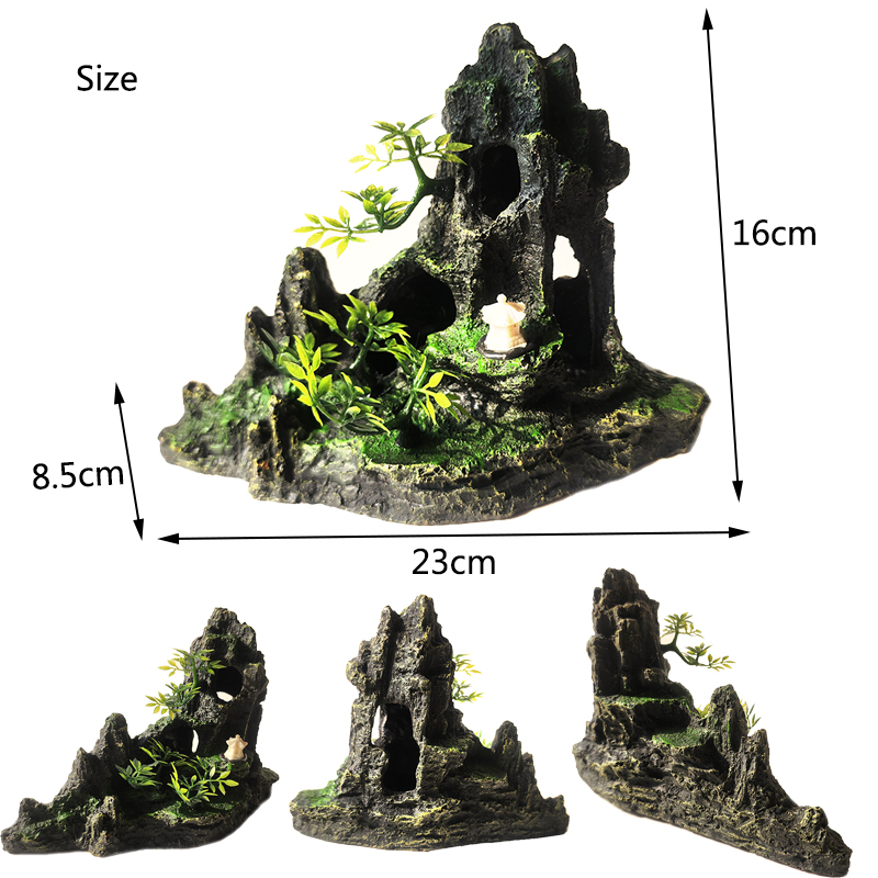 Resin Aquarium Rockery Mountai - огляд і ціна Aquarium Fish Hide