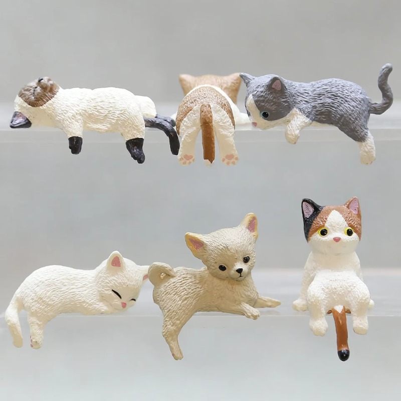 1Pc Cute Cartoon Cat PVC Home  - огляд і ціна Aquarium Fish Guppy